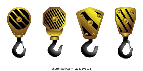 under construction banner with lifting 

hook
