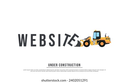 Unter Baubanner für Web einzeln auf Weiß