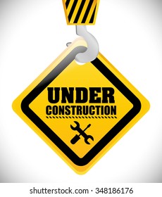 Under construction barrier design, vector illustration eps10 graphic