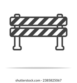 Icono de barrera de construcción vector transparente aislado