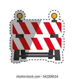 under construction barrier icon vector illustration graphic design