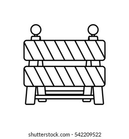 under construction barrier icon vector illustration graphic design