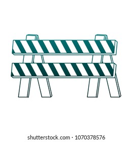 Under construction barrier on blue lines