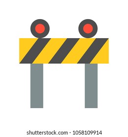 Under construction or barrier transportation icon, flat design