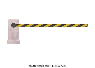 Under construction barrier vector illustration