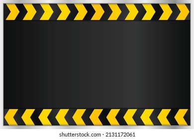 Under Construction Black Background with Yellow Stripe. Vector Illustration.