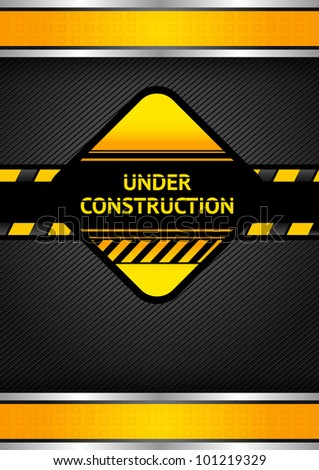Under construction, black corduroy background. Vector 10eps