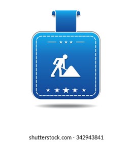 Under Construction Blue Vector Icon Design