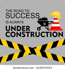 under construction, board and sign vector