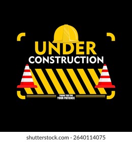 Under Construction, board and sign vector