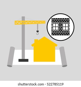 under construction brick graphic vector illustration eps 10