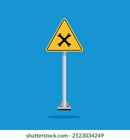 under construction in a building, a wrench crossed on a yellow triangle sign. Suitable for posters and web icons	
