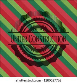 Under Construction christmas style badge..
