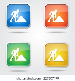 Under Construction Colorful Vector Icon Design