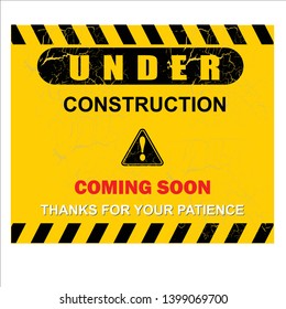under construction, coming soon sign