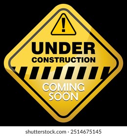 Under construction, coming soon, sign vector