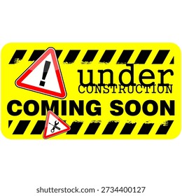 Em construção, em breve, sinal vetorial