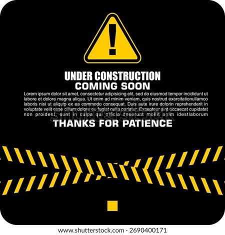  Under construction, coming soon, sign vector