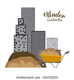 Under construction concept with building design, vector illustration eps 10