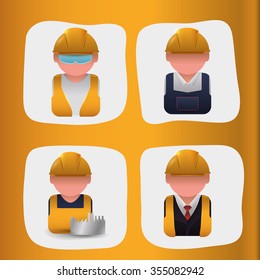 Under construction concept  with constructer icons design, vector illustration 10 eps graphic.