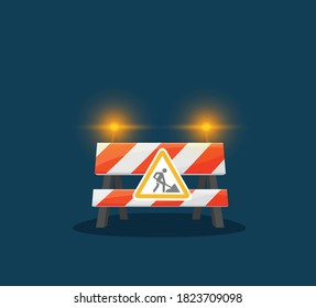 Under construction concept in flat design style, vector illustration
