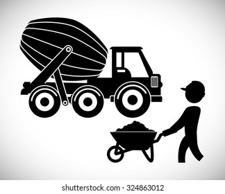 Under construction concept with tools design, vector illustration 10 eps graphic.