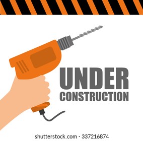 Under construction concept with tools icons design, vector illustration 10 eps graphic