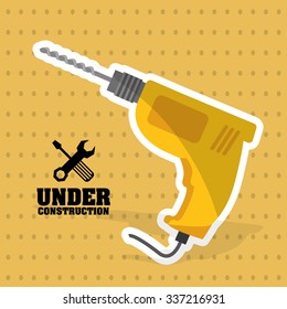 Under construction concept with tools icons design, vector illustration 10 eps graphic