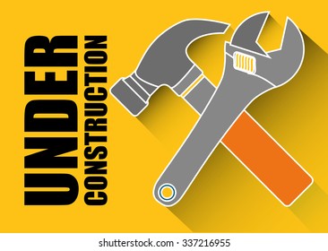 Under construction concept with tools icons design, vector illustration 10 eps graphic