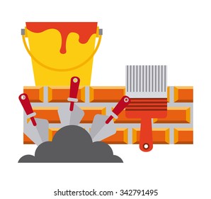 Under construction concept with tools icons design, vector illustration 10 eps graphic