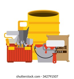 Under construction concept with tools icons design, vector illustration 10 eps graphic