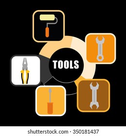 Under construction concept  with tools icons design, vector illustration 10 eps graphic.