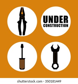 Under construction concept  with tools icons design, vector illustration 10 eps graphic.
