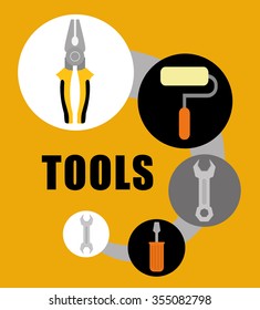 Under construction concept  with tools icons design, vector illustration 10 eps graphic.