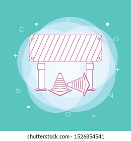 Under construction concept, vector illustration. Construction icons. Concept of line icon
