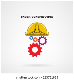 Under construction conceptual background.Design for banners ,poster,flyer ,cover and brochure. Education idea ,business idea .vector illustration