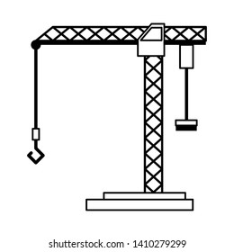 Under Construction Crane Symbol Isolated Vector Stock Vector (Royalty ...