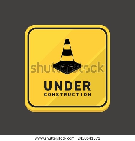 Under Construction Custom Sign Yellow
