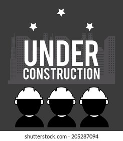 under construction design over background vector illustration