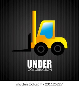 Under construction design over black background,vector illustration