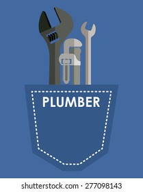 Under construction design over blue background, vector illustration