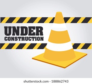 Under construction design over gray background, vector illustration