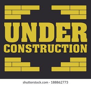 Under construction design over gray background, vector illustration