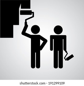 Under construction design over gray background, vector illustration