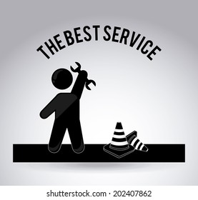 under construction design over gray background vector illustration