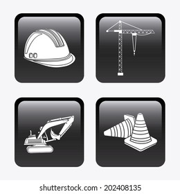 under construction design over gray background vector illustration