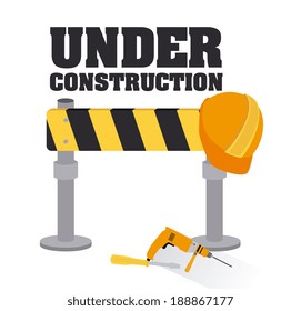 Under construction design over white background, vector illustration