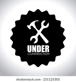 Under construction design over white background,vector illustration