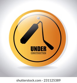Under construction design over white background,vector illustration