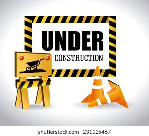 Under construction design over white background,vector illustration
